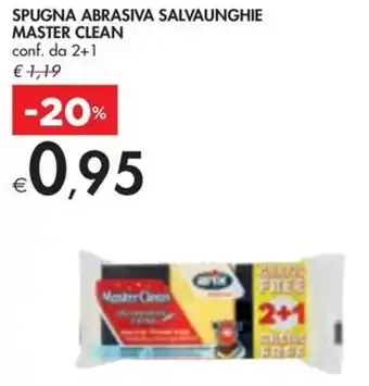 Bennet SPUGNA ABRASIVA SALVAUNGHIE MASTER CLEAN conf. da 2+1 offerta