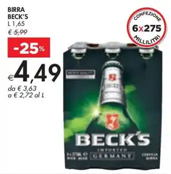 Bennet BIRRA BECK'S L 1,65 offerta
