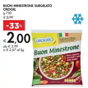 Bennet BUON MINESTRONE SURGELATO OROGEL g 750 offerta