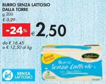 Bennet BURRO SENZA LATTOSIO DALLA TORRE g 200 offerta
