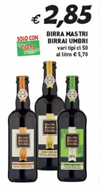 Coal BIRRA MASTRI BIRRAI UMBRI vari tipi cl 50 offerta
