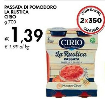 Bennet Cirio PASSATA DI POMODORO LA RUSTICA offerta