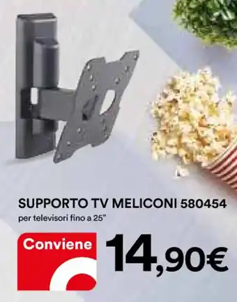 Ipercoop SUPPORTO TV MELICONI 580454 per televisori fino a 25" offerta