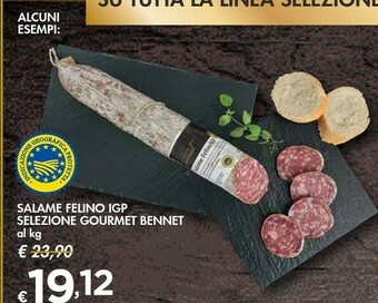 Bennet Salame Felino Igp Selezione Gourmet Bennet offerta