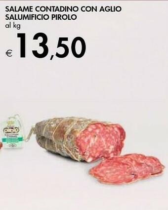 Bennet SALUMIFICIO PIROLO SALAME CONTADINO CON AGLIO offerta
