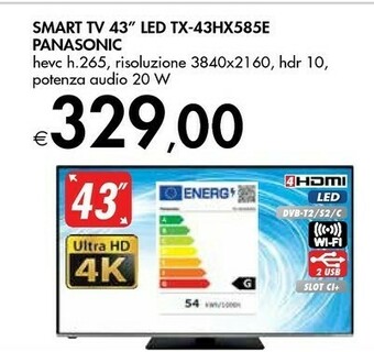 Bennet Panasonic Smart Tv 43" Led TX-43HX585E offerta