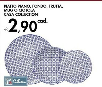 Bennet CASA COLLECTION PIATTO PIANO, FONDO, FRUTTA, MUG O CIOTOLA offerta