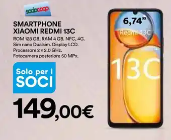 Ipercoop SMARTPHONE XIAOMI REDMI 13C offerta