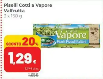 Coop Valfrutta Piselli Piccoli Cotti A Vapore 150 G(ml) offerta