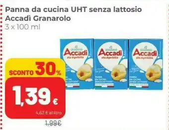 Coop Granarolo Panna Da Cucina UHT Accadì Senza Lattosio 300 G(ml) offerta