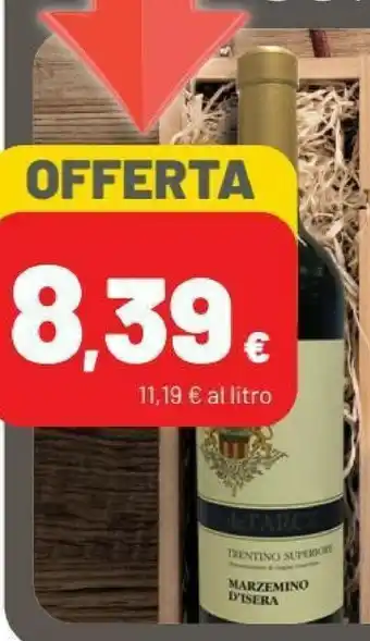 Coop Tarczal Vino Marzemino D'isera Trentino Superiore Doc offerta
