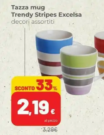 Excelsa Tazza Mug Trendy Stripes