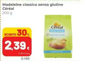 Coop Cereal Madeleine Classico Senza Glutine offerta