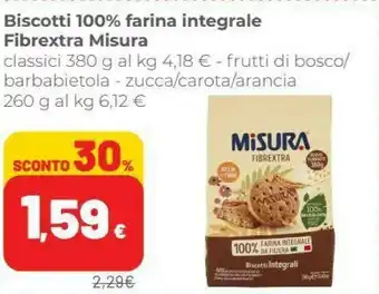 Coop Misura Biscotti 100% Farina Integrale Fibrextra offerta