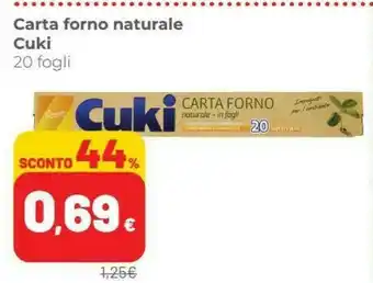 Coop Cuki Carta Forno Naturale offerta