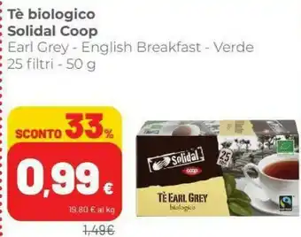 Coop Coop - Solidal Tè Earl Grey Biologico 50 G(ml) offerta