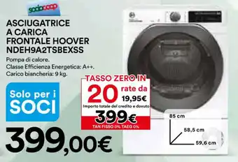 Ipercoop ASCIUGATRICE A CARICA FRONTALE HOOVER NDEH9A2TSBEXSS offerta