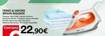Ipercoop FERRO A VAPORE BRAUN SI1009OR offerta