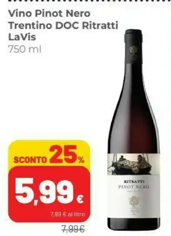 Coop Lavis Vino Pinot Nero Trentino DOC Ritratti offerta