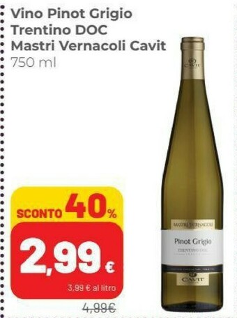 Coop Cavit - Trentino DOC 750 G(ml) offerta