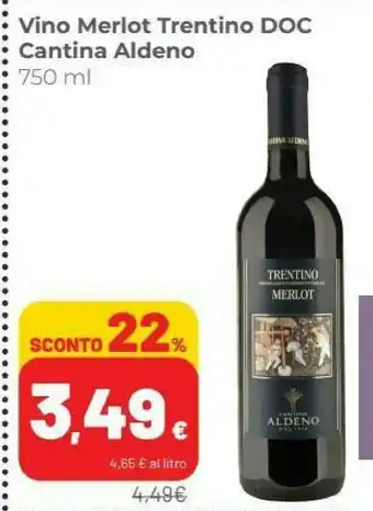 Coop Cantina Aldeno Vino Merlot Trentino DOC offerta