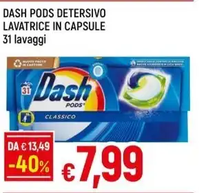 Galassia DASH PODS DETERSIVO LAVATRICE IN CAPSULE 31 lavaggi offerta