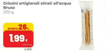 Coop Brusa Grissini Piemontesi Stirati Integrali 200 G(ml) offerta