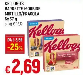 Galassia KELLOGG'S BARRETTE MORBIDE MIRTILLO/FRAGOLA 6x 37 g offerta