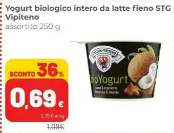 Coop Vipiteno Yogurt Biologico Intero Da Latte Fieno STG offerta