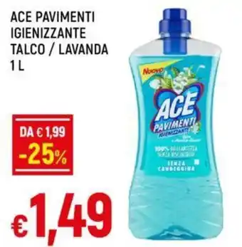 ACE PAVIMENTI IGIENIZZANTE TALCO/LAVANDA 1L
