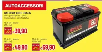 Galassia BATTERIA AUTO URSUS offerta