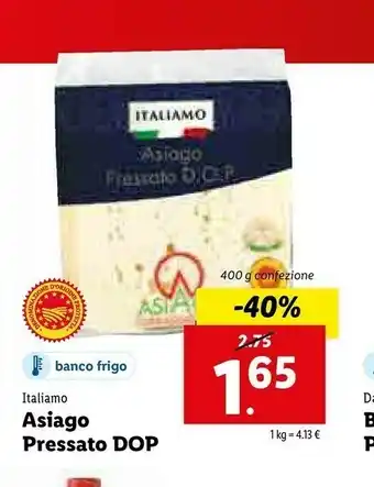 Lidl Italiamo Asiago Pressato Dop offerta