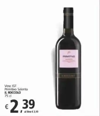 Alter Discount Vino IGT Primitivo Salento IL ROCCOLO 75 cl offerta
