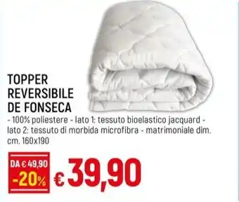 TOPPER REVERSIBILE DE FONSECA