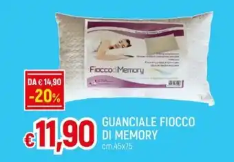 Galassia GUANCIALE FIOCCO DI MEMORY cm.45x75 offerta