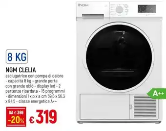 Galassia NGM CLELIA asciugatrice offerta