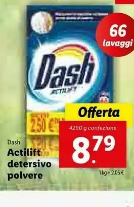 Dash Actilift Detersivo Polvere