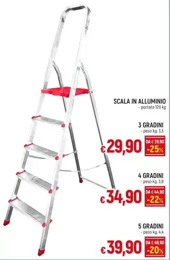 Galassia SCALA IN ALLUMINIO - portata 120 kg 3 GRADINI offerta
