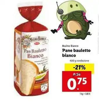 Lidl Mulino Bianco Pane Bauletto Bianco offerta