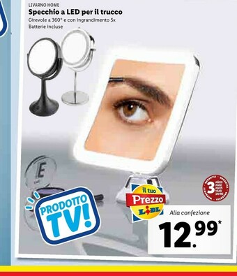 Lidl Livarno Home Specchio A Led Per Il Trucco offerta