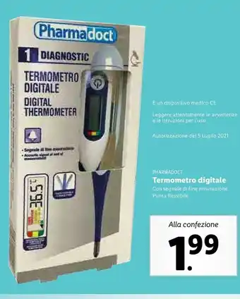 Lidl Pharmadoct Termometro Digitale offerta