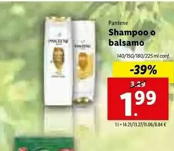 Pantene Shampoo O Balsamo