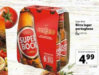 Lidl Super Bock Birra Lager Portoghese offerta