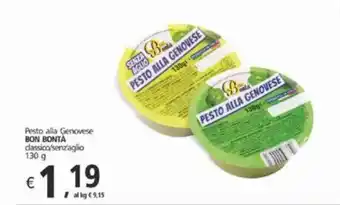 Alter Discount Pesto alla Genovese BON BONTÀ classico/senzaglio 130 g offerta