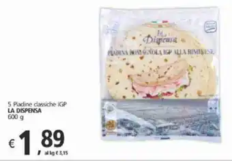 Alter Discount 5 Piadine classiche IGP LA DISPENSA 600 g offerta
