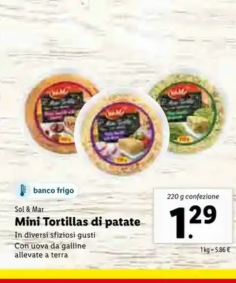 Lidl Sol & mar Mini Tortillas Di Patate offerta