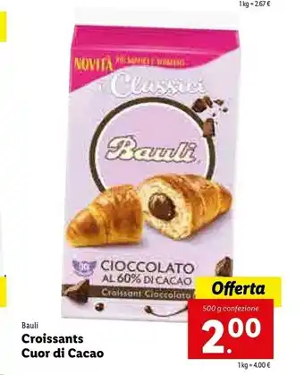 Lidl Bauli Croissants Cuor Di Cacao offerta