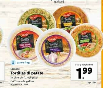Lidl Sol & mar Tortillas Di Patate offerta