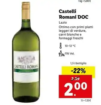 Lidl Castelli Romani DOC 1500 Ml offerta