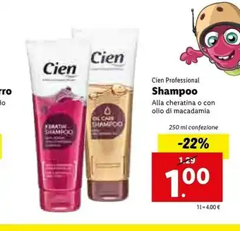 Lidl Cien Professional Shampoo offerta